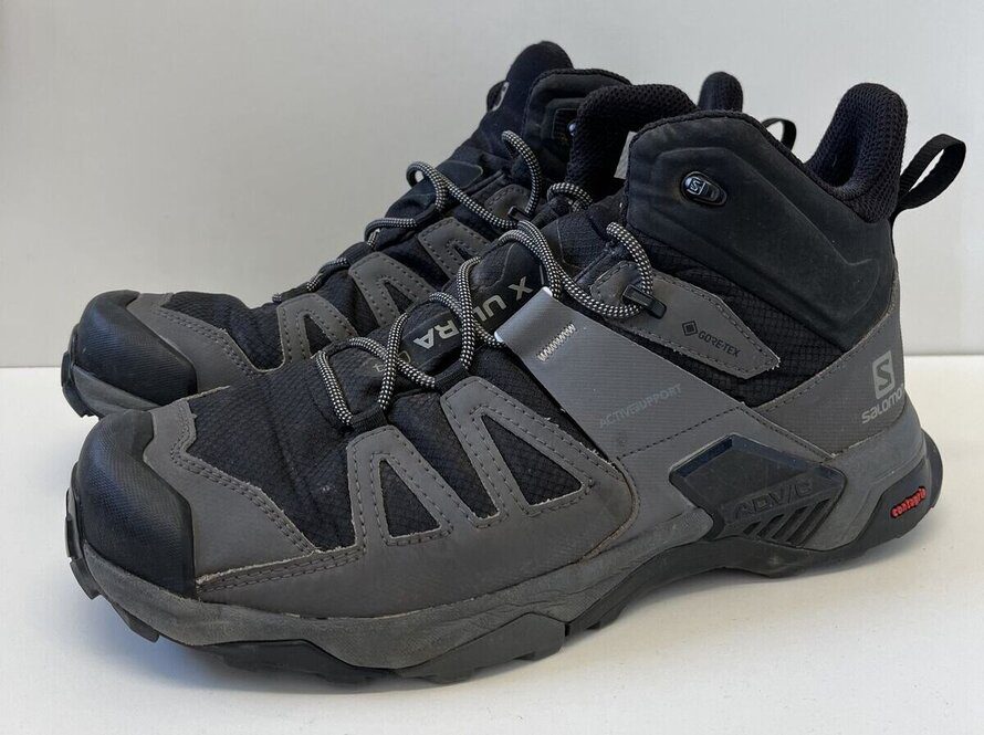 a pair of salomon x ultra 4 mid, known as the best lightweight hiking boots