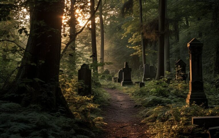 5 Scary Hiking Stories (Creepy Tales From Real Hikers) a hiking trail with different scary graves