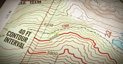 what a Topographic map show