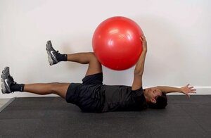 Deadbugs with Swiss Ball