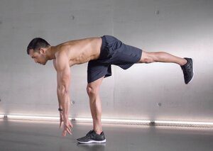 man doing a Single Leg Deadlifts