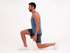 Stationary Lunges or Step-Ups