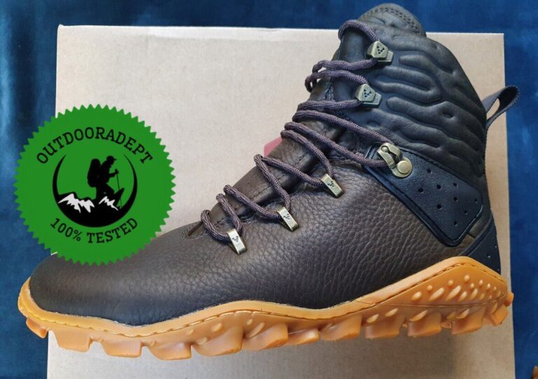 a pair of Vivobarefoot Tracker Forest Esc shoe, our nr.1 product and selected as the best barefoot hiking boots