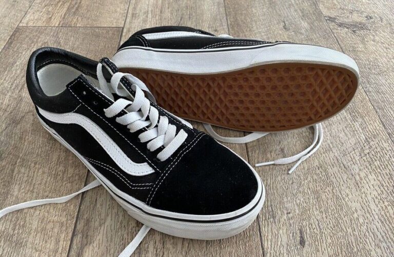 closeup of a pair of vans that are good for hiking