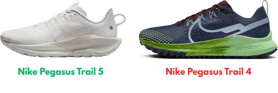 Nike Pegasus Trail 5 vs Nike Pegasus Trail 4