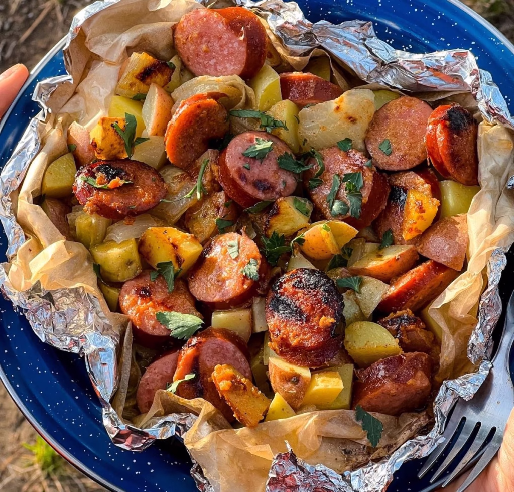 Easy Camping Meals: 10 Recipes Anyone Can Make Kielbasa & Potato Foil Packets