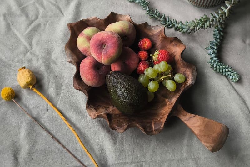 Multi-Day Hiking Nutrition: Expert Tips by Nancy Clark fresh fruit inside a Timber Delights Everleaf fruit bowl