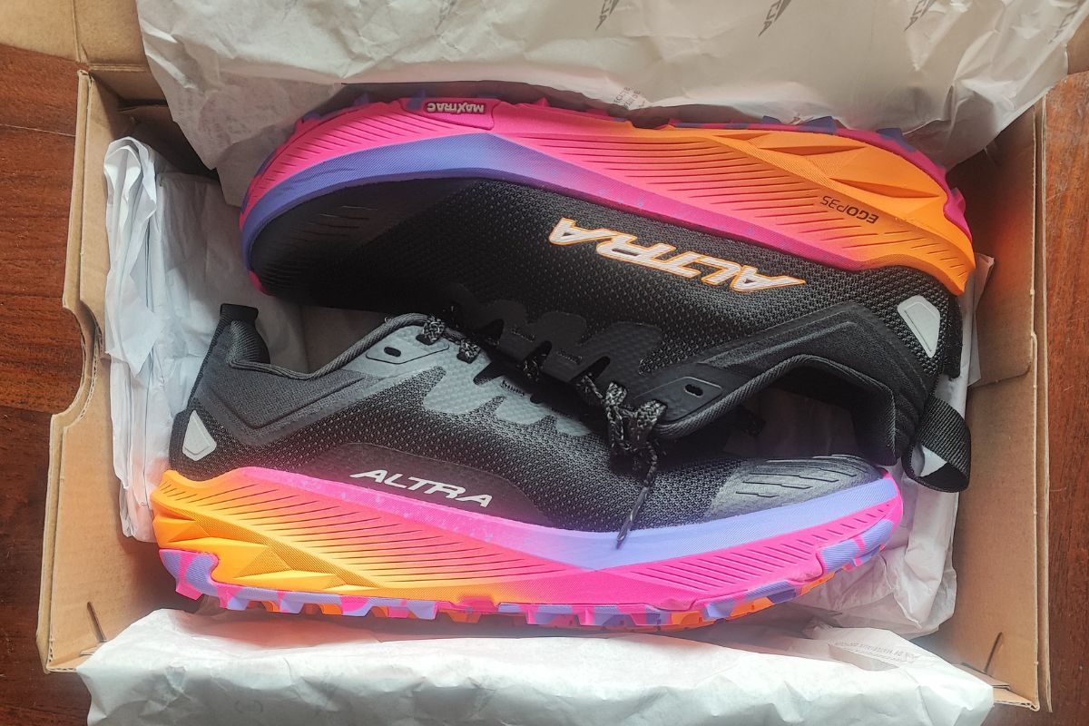 Altra Experience Wild 3 Review (Best Road-to-Trail?) the wild 3 on the box, one shoe is normal, the other is upside down