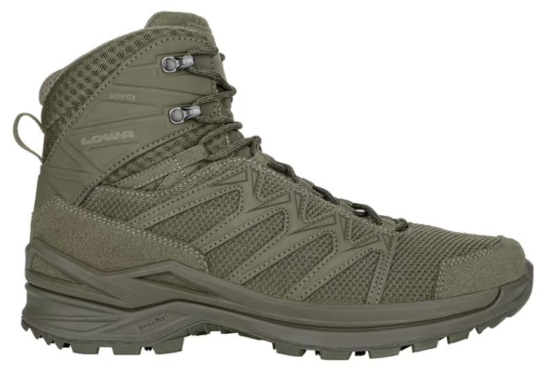 Lowa Innox Pro GTX Mid Review (2026 Test Results) Lowa Innox Pro GTX Mid TF single boot side view