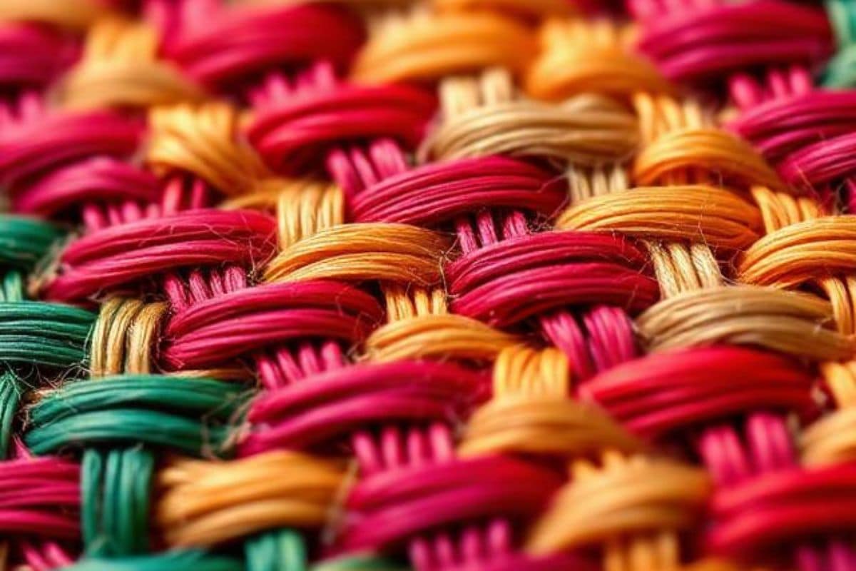 2026 Ultralight Gear Trends: The End of "Stupid Light"? Extreme close-up of a woven textile, showing interlaced threads in a tight over-under grid.