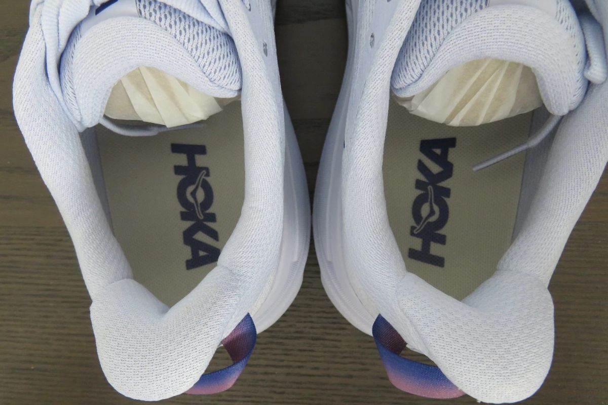 Interior view of the HOKA Challenger 8 showing the padded collar and removable insole.