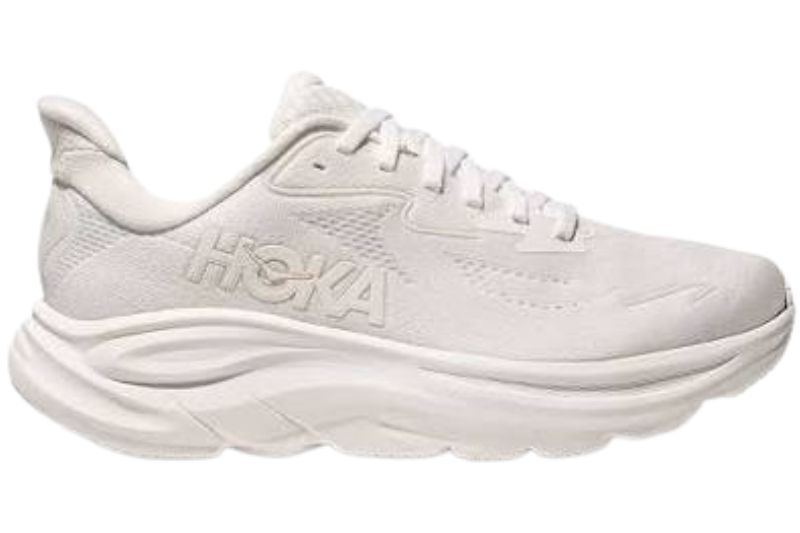 Side profile of the HOKA Clifton 10 compared with the HOKA Challenger 8.