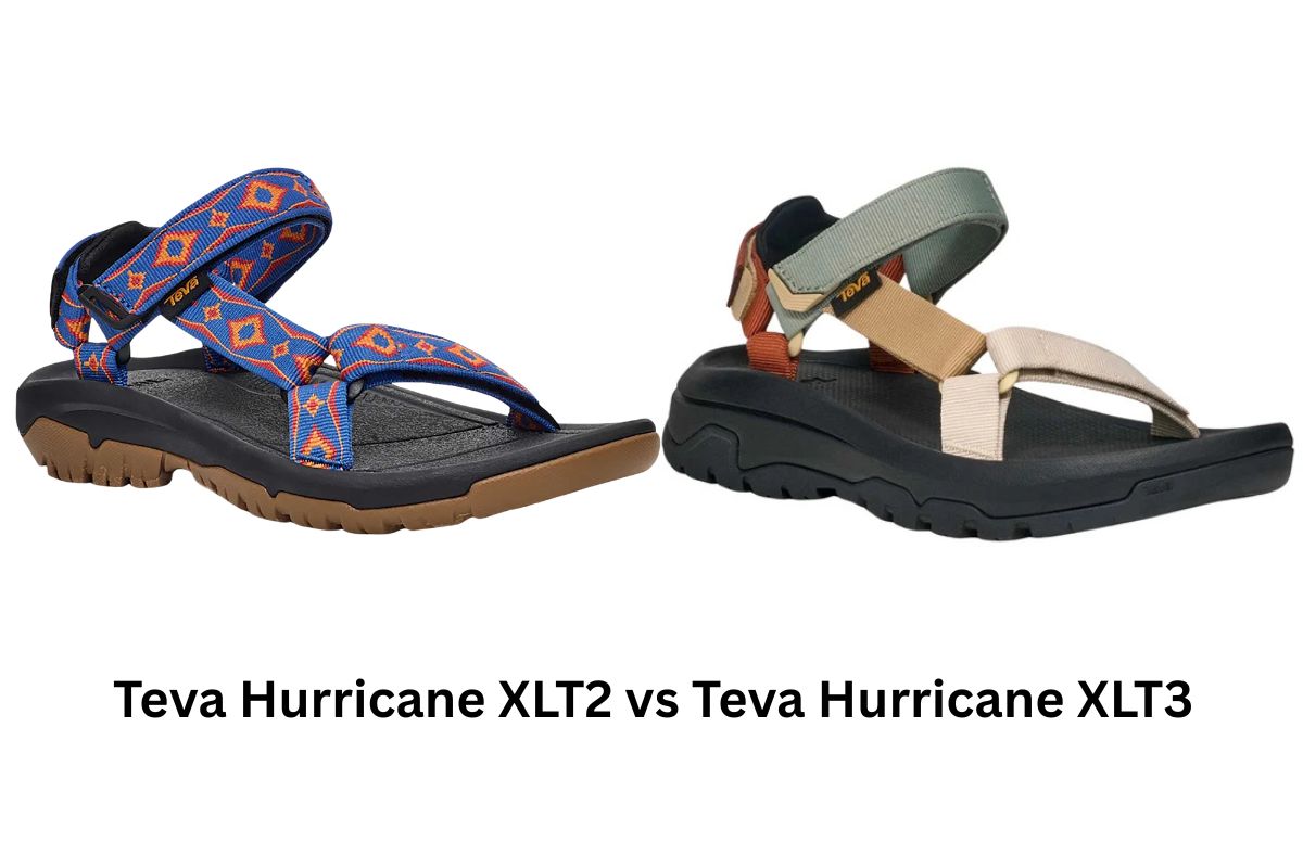 Side-by-side comparison of the Teva Hurricane XLT2 and Teva Hurricane XLT3 hiking sandals