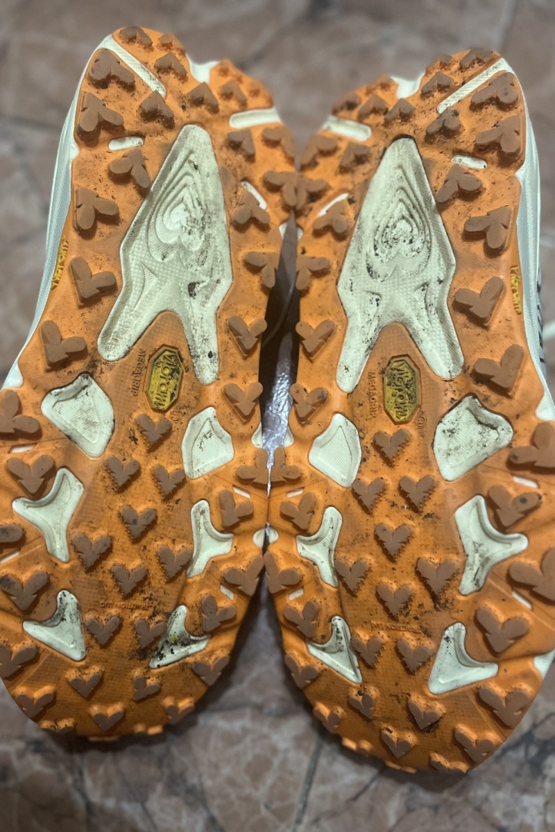 Vibram Megagrip outsole with Traction Lug on the HOKA Speedgoat 7 after 62 miles of trail use