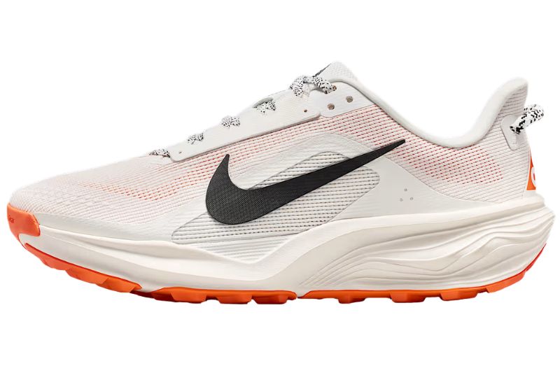 Nike ACG Pegasus Trail running shoe in white with orange outsole