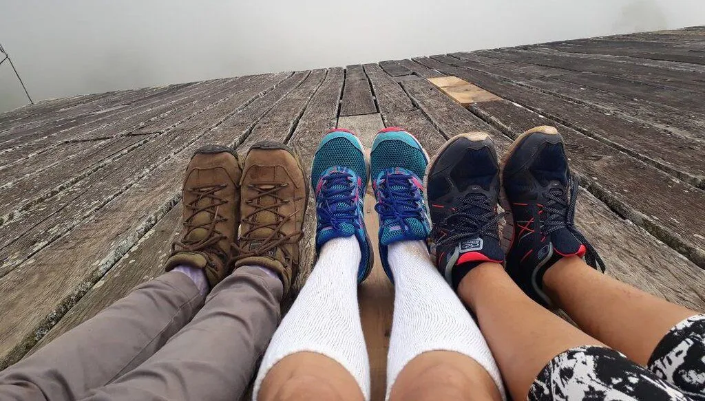 hiking boots and hiking shoes