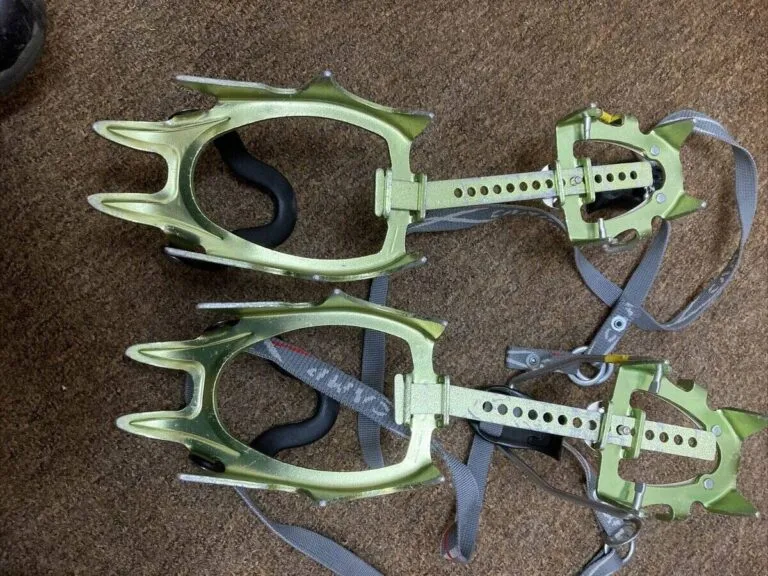 a pair of C2 crampons for hiking boots