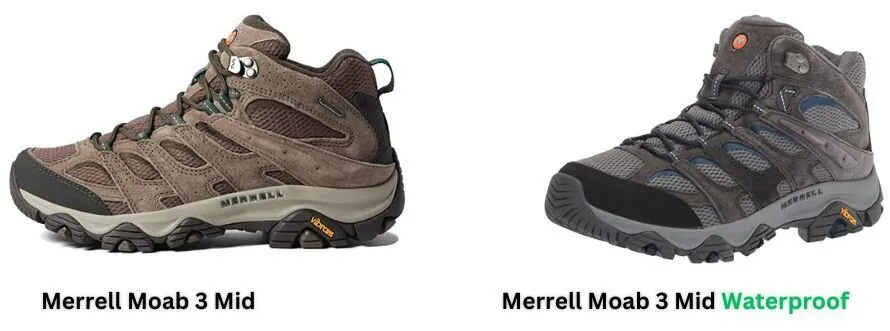 merrell moab 3 mid vs merrell moab 3 mid waterproof
