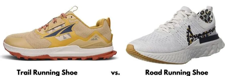 Is It Okay to Use Trail Running Shoes on a Treadmill? Road Running vs Trail Running Shoes side by side comparison