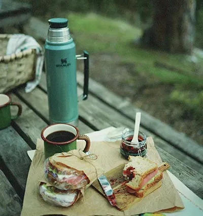 sandwich on hiking lunch