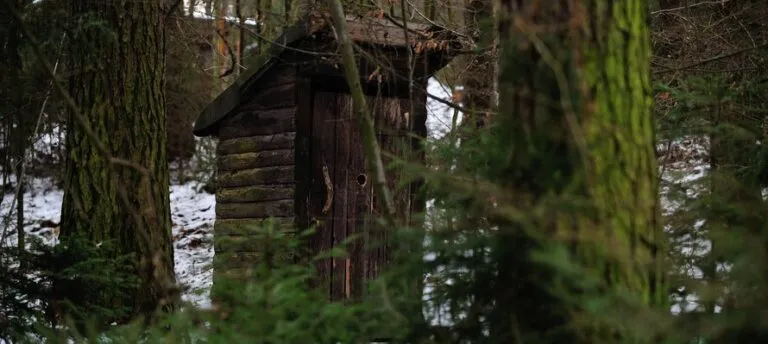 pooping in the woods